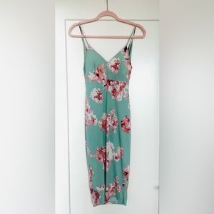 Spaghetti strap spring floral dress